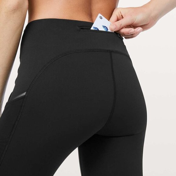 Lululemon Speed Up Crop *High Mesh 21" Black - Picture 5 of 14